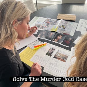 Puzzle mystery box crime solving game true crime puzzle escape room game cold case file