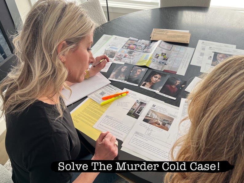 Puzzle mystery box crime solving game true crime puzzle escape room game cold case file