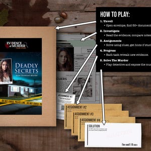 Detective case file crime solving game cold case file game night mystery gaming date night