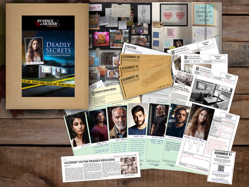 Murder Mystery Game True Crime Solving Escape Room Cold Case Whodunit Date Night Roleplay Unsolved Case Detective Murder Puzzle Board Game image 8