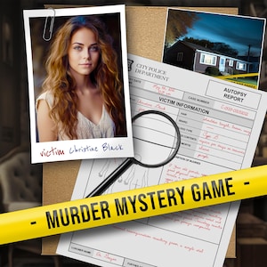 Physical Unsolved Cold Case Murder Mystery Game, Logic Puzzles, Like Escape Room Kit Puzzle Party Game, For Adults, Teens and Family
