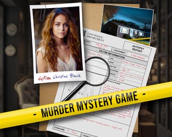 Physical Unsolved Cold Case Murder Mystery Game Kit | Realistic True Crime Detective Files & Evidence
