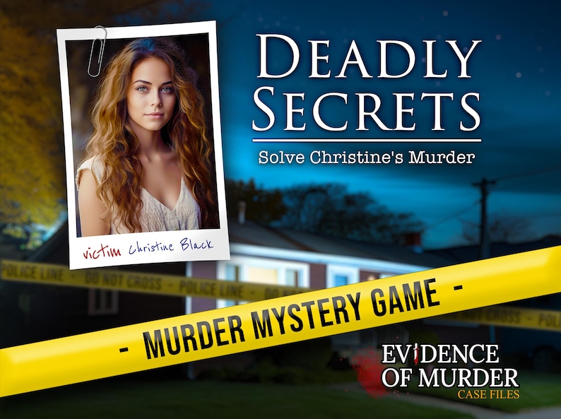 Puzzle mystery box crime solving game true crime puzzle escape room game cold case file