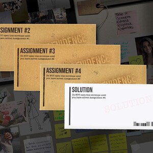 Kit de juego físico de misterio de asesinato sin resolver / Archivos y pruebas realistas de detectives de crímenes reales imagen 9