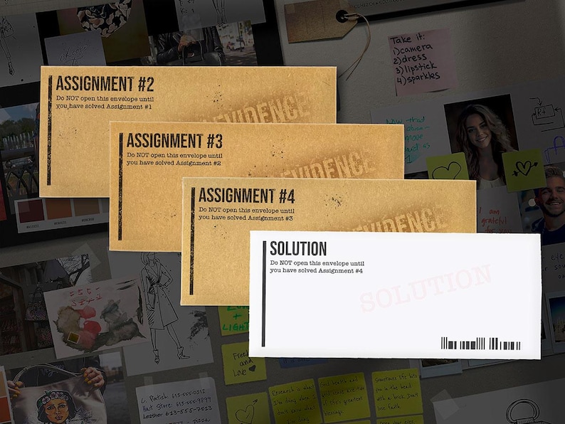 Kit de juego físico de misterio de asesinato sin resolver / Archivos y pruebas realistas de detectives de crímenes reales imagen 9