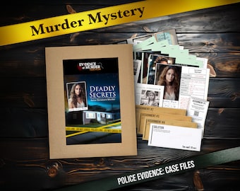 Murder Mystery Game True Crime Solving Escape Room Cold Case Whodunit Date Night Roleplay Unsolved Case Detective Murder Puzzle Board Game