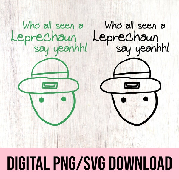 Amateur Leprechaun Sketch Mobile Alabama St Patrick's Day Png/ Svg Digital Download, Amateur Leprechaun St Patrick day Digital File