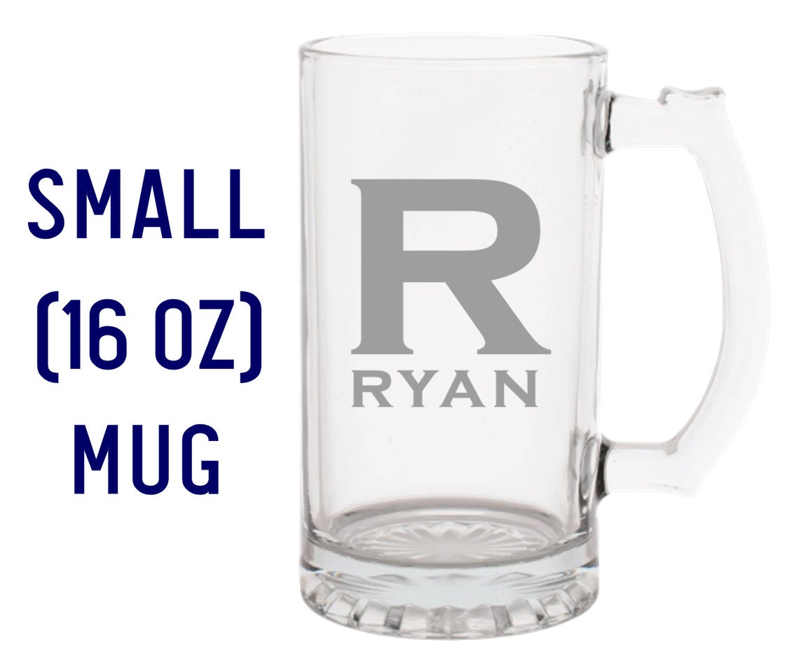 Personalized Beer Mug SMALL Last Name Monogram Beer Etsy