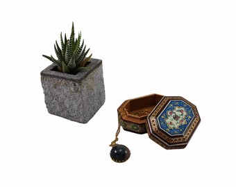 Handmade Octagonal Khatam Inlay Box: Jewelry & Gift Storage