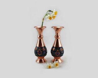 Painted Copper Vase, Flowerpot, Copper, 2M2-727