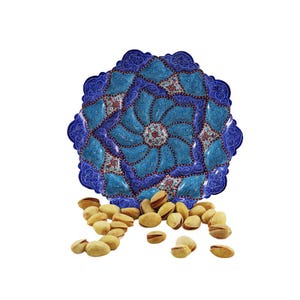 Minakari plate, Enamel, Enamelling, miniature, Mina, Mina kari, M2-744