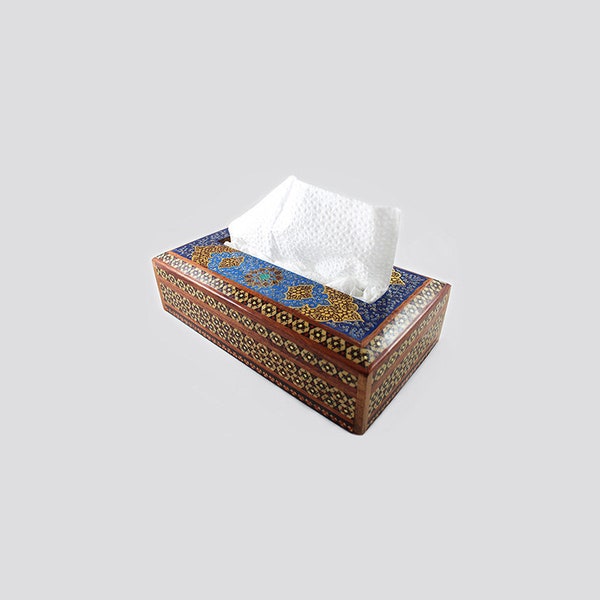 Khata Tissue Box, perfektes Khata Produkt, Khata Kari Holz, K2-169