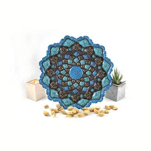 Assiette Minakari, émail, émaillage, miniature, Mina, Mina kari, M2-758