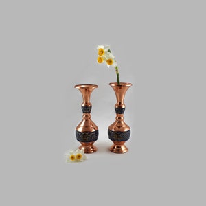 Painted Copper Vase, Flowerpot, Copper