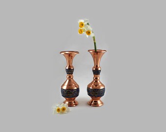Painted Copper Vase, Flowerpot, Copper, 2M2-729