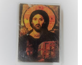 Jesus Christ The Teacher - Plastic Icon Card - Orthodox Icon -Jerusalem - Holy Sepulchre Church - 25 Cards - Gift Set