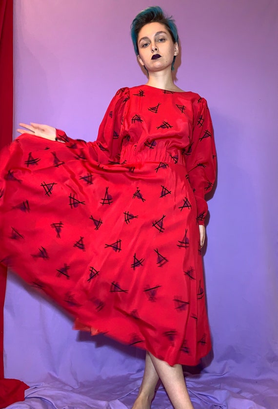 Silk midi dress