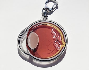 Eye Floaters Shaker Keychain Charm