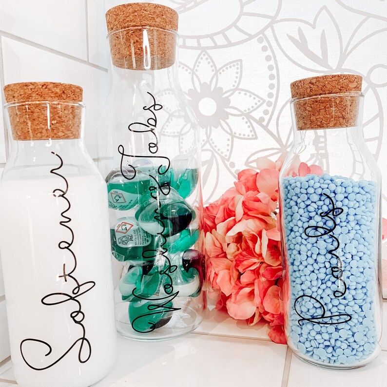 Glass 1ltr Jars Beautiful Personalised Bath salts & laundry Etsy