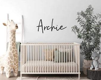 Bedroom Name Wall Decal | Bedroom Wall Name Sticker | Nursery Name Wall Sticker | Kids Bedroom Name Sticker | Bedroom wall stickers