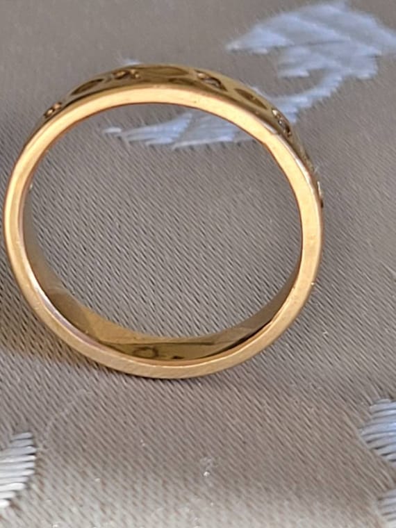 14k Solid Gold and Diamond Stackable Ring or Wedd… - image 4