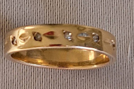 14k Solid Gold and Diamond Stackable Ring or Wedd… - image 7