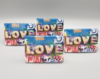 SALE Love Spray Paint Fridge Magnet - Graffiti - Homeware - Modern Art - Contemporary Art - Gift