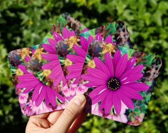 SALE Purple Flower Coaster Set - Purple Daisy Flower Coaster - Mother's Day - Mum - Grandma - Nan -  Plant Lover - Homeware - Housewarming