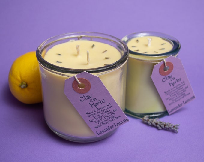 Lavender Lemons - Essential Oil Scented Beeswax Candle