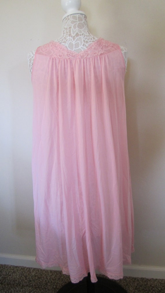 Vintage Shadowline Pink Nightgown - image 4