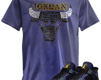 Camiseta personalizada con estampado Jordan 4 Imperial Purple