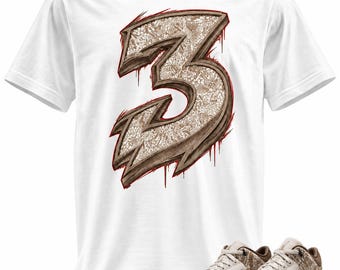 Custom Printed T-Shirt Matching Jordan 3 "Laser"