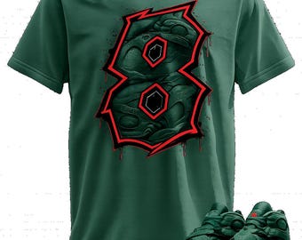 Custom Printed T-Shirt Matching Jordan 8 PRM "Bin 23"
