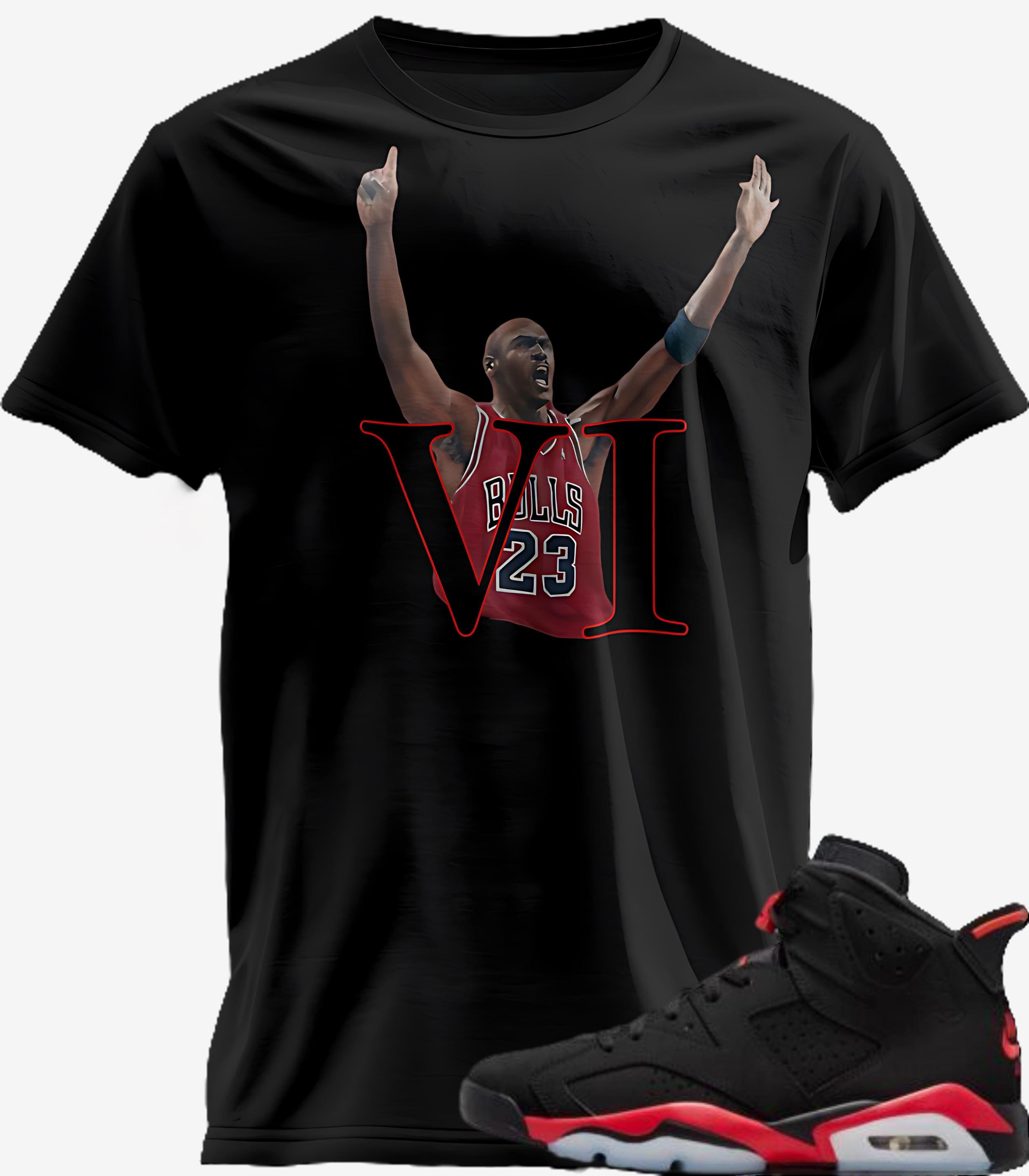 JORDANジョーダンTシャツ6点セット Custom Printed T-shirt Matching Jordan 6 Infrared Salesman - Etsy