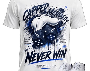 Custom Printed Jordan 12 French Blue T-Shirt
