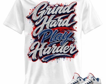 Custom Printed T-Shirt Matching Jordan 3 "True Blue"