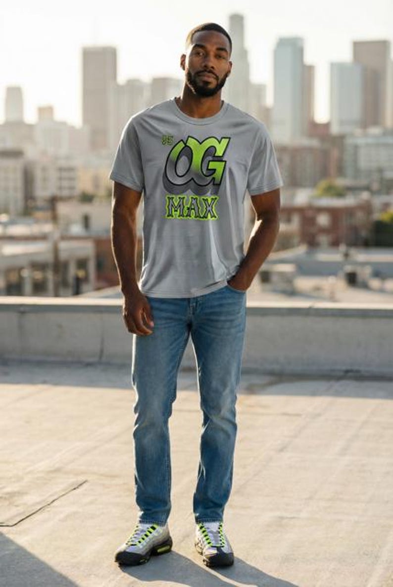 Custom Printed T-Shirt Matching Max OG 95 Neon image 4