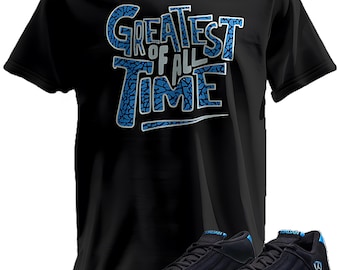 Camiseta estampada personalizada a juego con las Jordan 14 University Blue