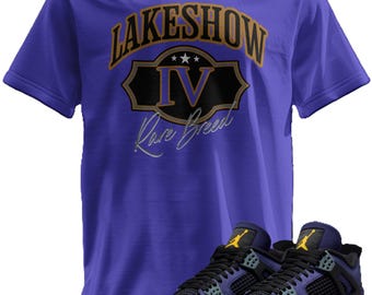 Camiseta personalizada con estampado Jordan 4 Imperial Purple