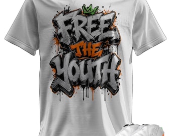 Custom Printed T-Shirt Matching Jordan 16 "Free The Youth"