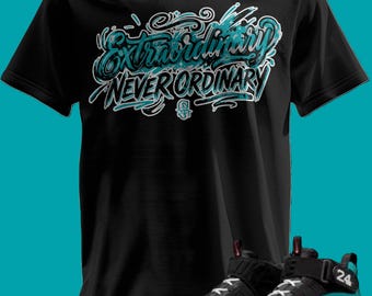 Camiseta estampada personalizada a juego con la Griffey Max 1 en negro y verde azulado.