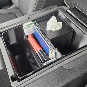 Center Console Organizer for Chevy Silverado / GMC Sierra 1500 (2019-2025) and 2500/3500 HD (2020-2025) Jump Seat Only