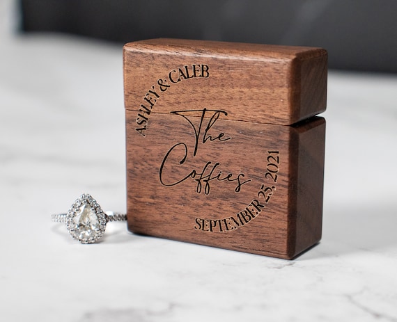 Will You Marry Me Engagement Ring Box Proposal Ring Box Wedding Ring Bearer  Box Engraved Wedding Box Wedding Ring Box Ring Holder Ring Box - Etsy