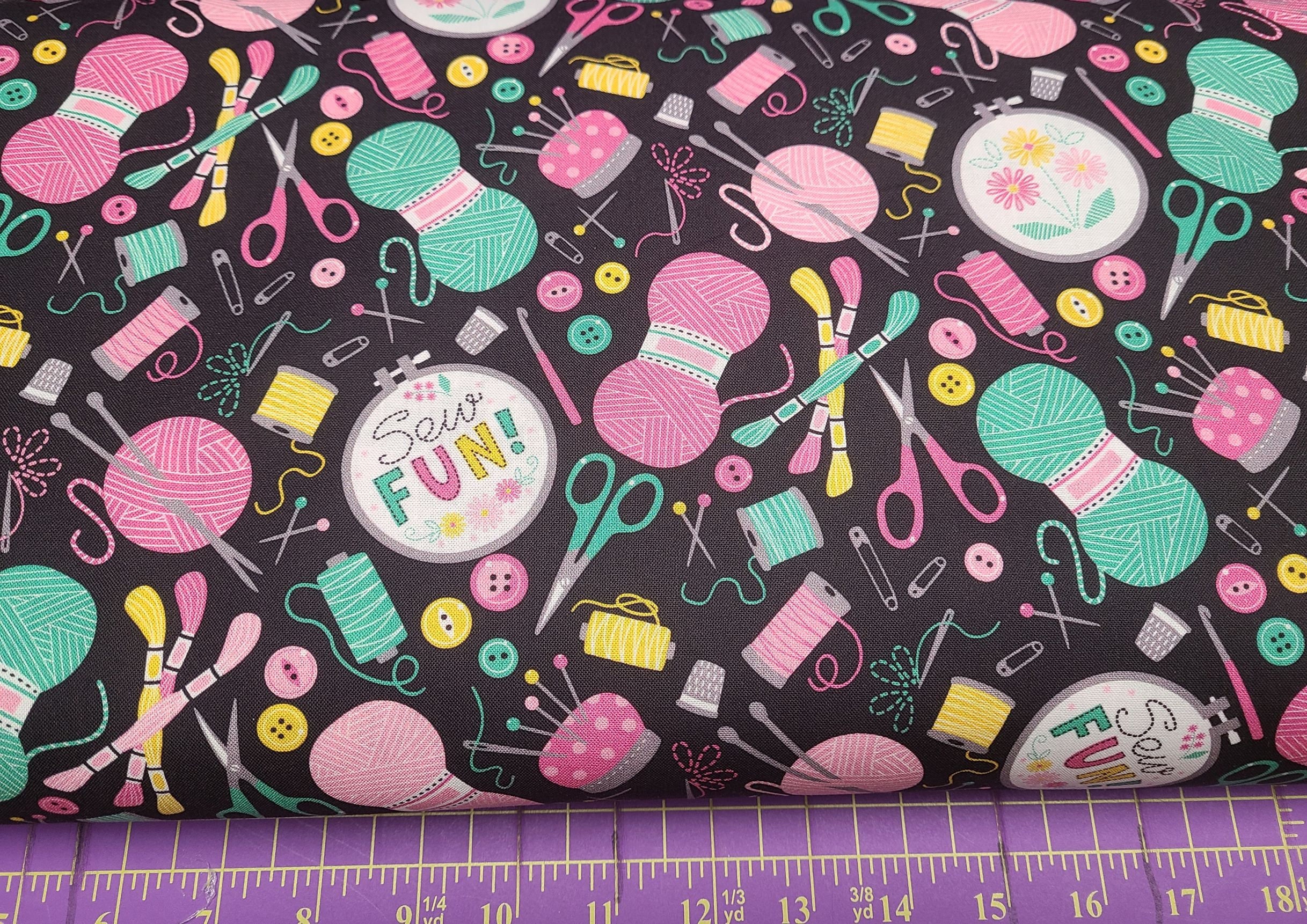 Michael Miller Pattern #CX10706 Sew Fun Allover Fabric Quilting