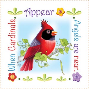 Jody Houghton Designs In Art Panel 6in Cardinal AP6130