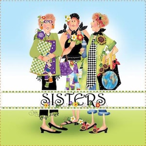 Jody Houghton Designs In Art Panel 6in Sisters AP6138