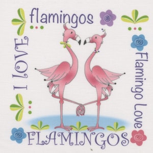 Jody Houghton Designs In Art Panel 6in Flamingos