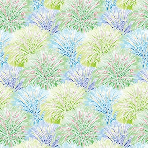 Benartex Ornamental Grass Green Cotton Fabric Quilting Masks Crafts Sewing