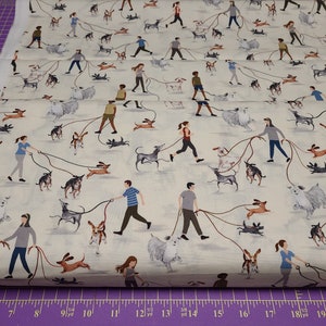 Timeless Treasures Dog Walkers DOG-CD1242 Fabric Quilting Masks Crafts Sewing