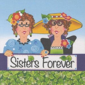 Jody Houghton Designs In Art Panel 6in Sisters Forever